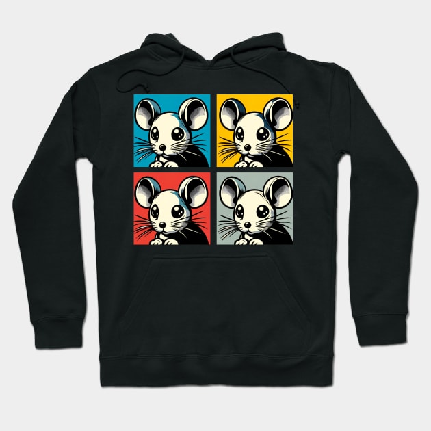 Pop Mouse Art - Cute Cartoon Mouse Hoodie by PawPopArt